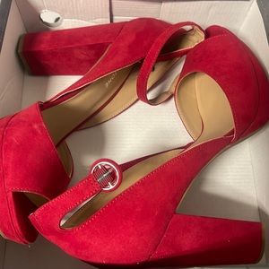 Sun stone Swede red heels size 12m